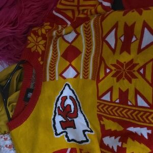 Kansas City Chiefs Red and Yellow Sweater NFL APPAREL